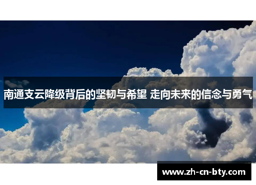 南通支云降级背后的坚韧与希望 走向未来的信念与勇气